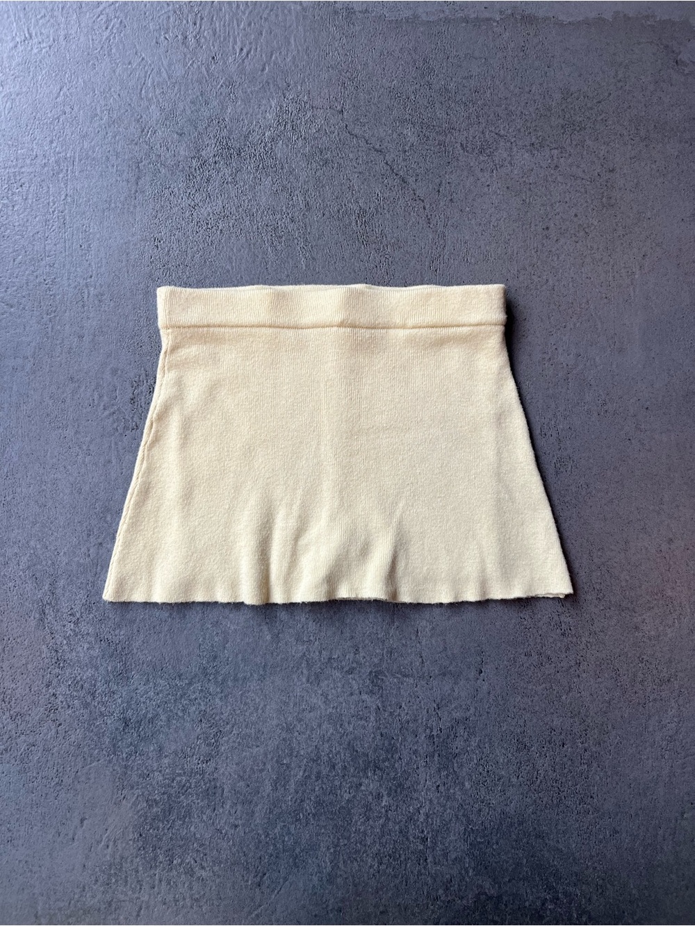 Frankie's Bikinis Yellow Mini Knit A-Line Skirt